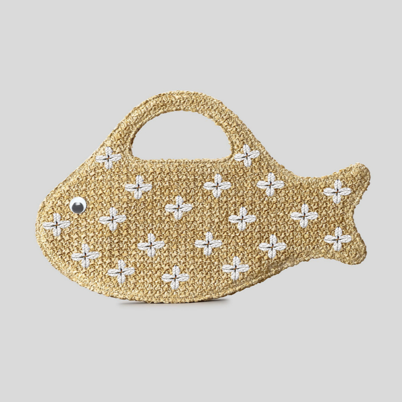 กระเป๋าถือสานจากฟางราฟเฟียปักล - Women'S Raffia Bags บทวิจารณ์และราคา