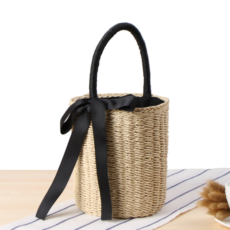 กระเป๋ามือจับด้านบนกระเป๋าฟางท - Women'S Raffia Bags บทวิจารณ์และราคา